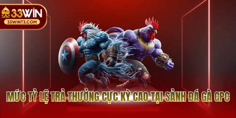 Mức tỷ lệ trả thưởng cực kỳ cao tại sảnh đá gà cpc